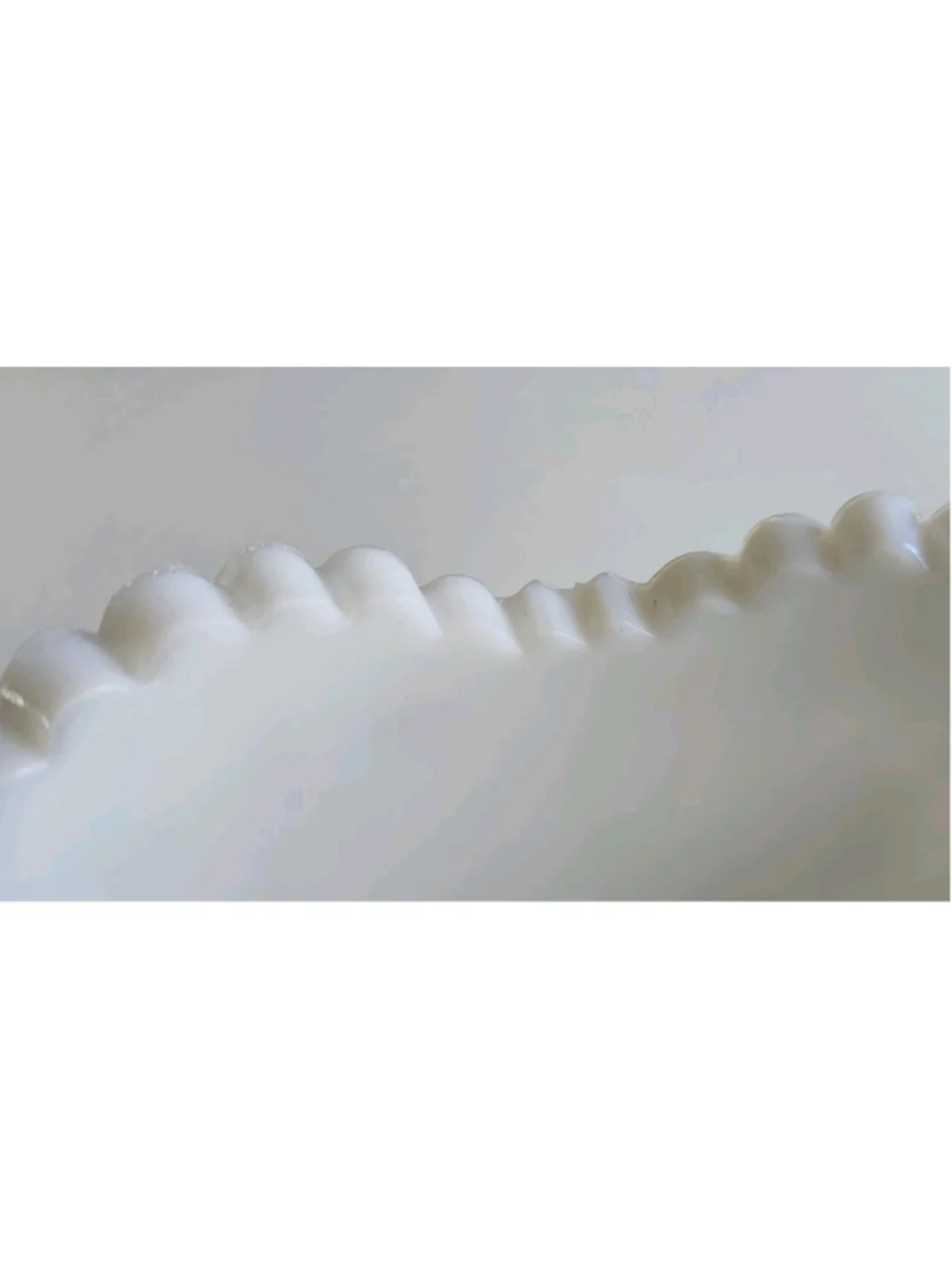 Vintage McKee Milk Glass Bowl Toltec Star & Cane Pattern 8" Mid-Century Decor - Picture 10 of 16